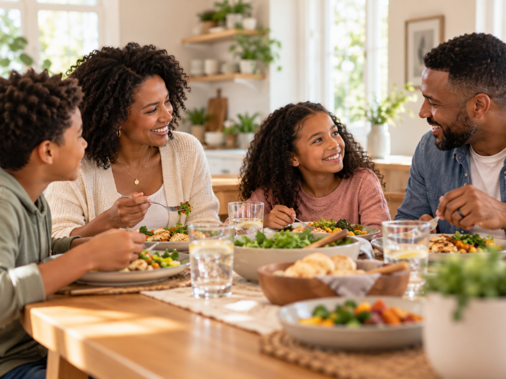 Family Eating Meal Together